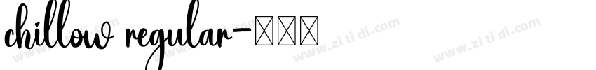 chillow regular字体转换